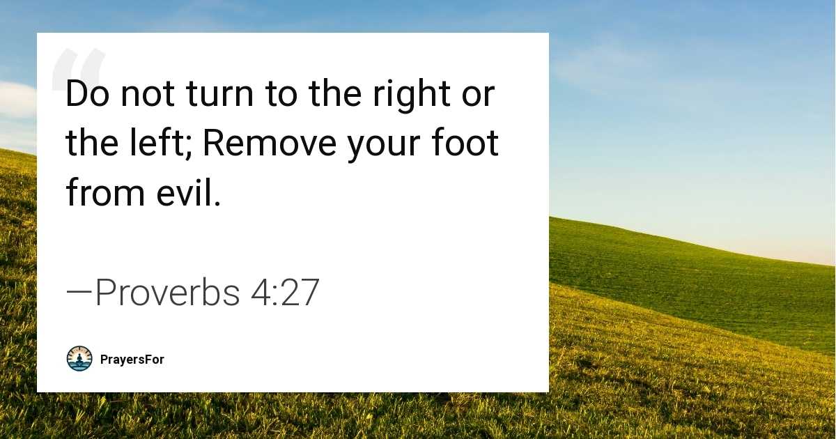 Proverbs 4:27