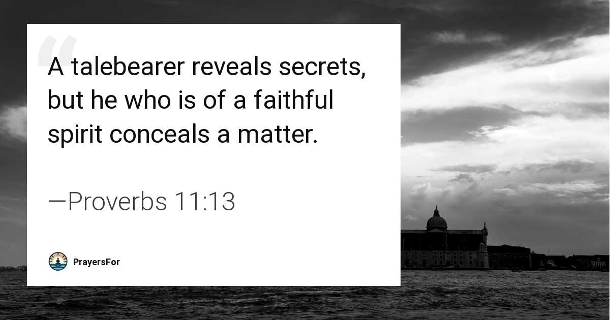 Proverbs 11:13