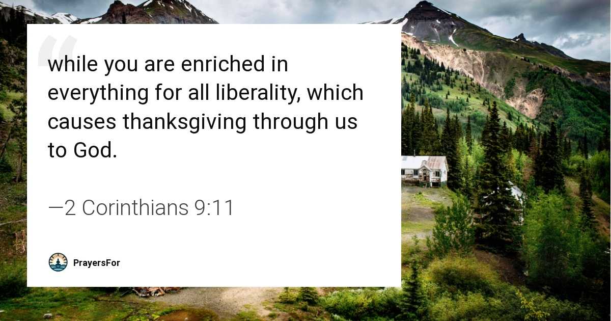 2 Corinthians 9:11