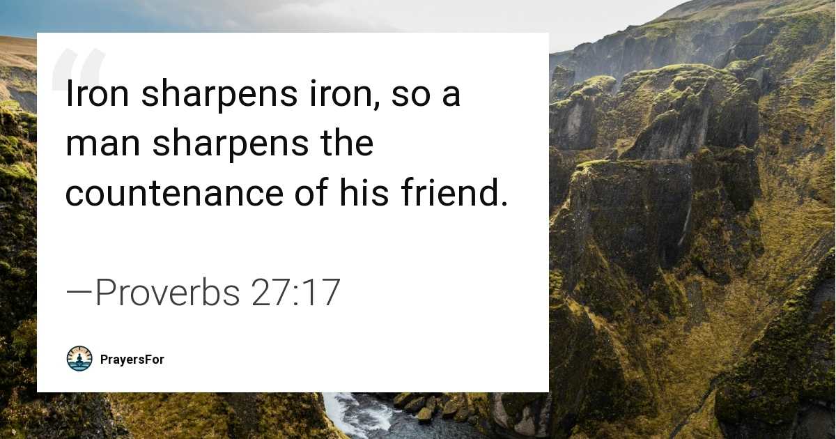 Proverbs 27:17