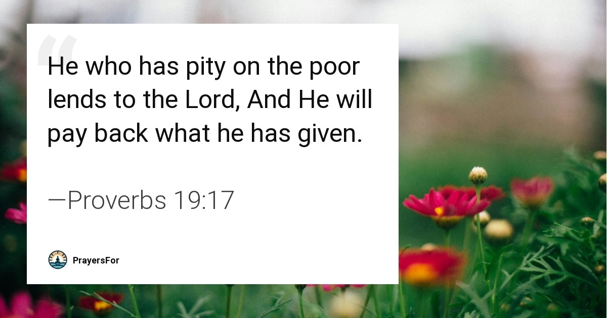Proverbs 19:17
