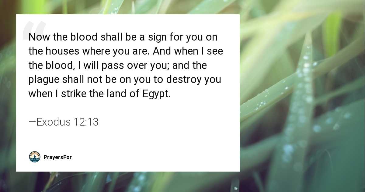 Exodus 12:13