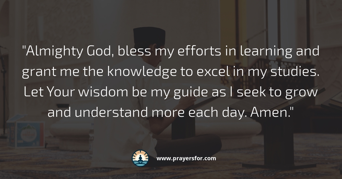 Prayer for wisdom, knowledge, and understanding