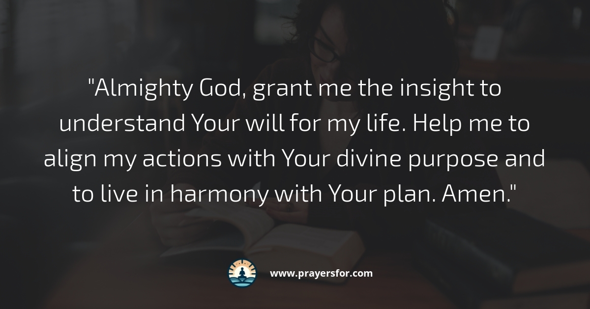 Prayer for discernment and understanding God's will