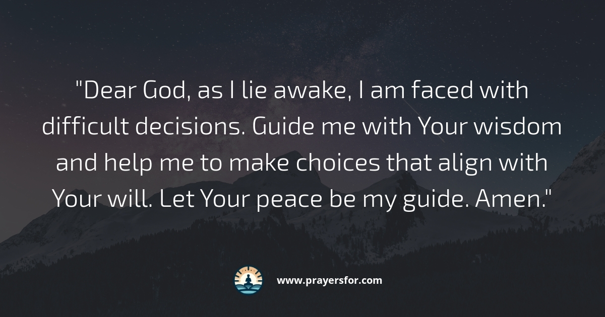 Prayer for comfort when the night feels long