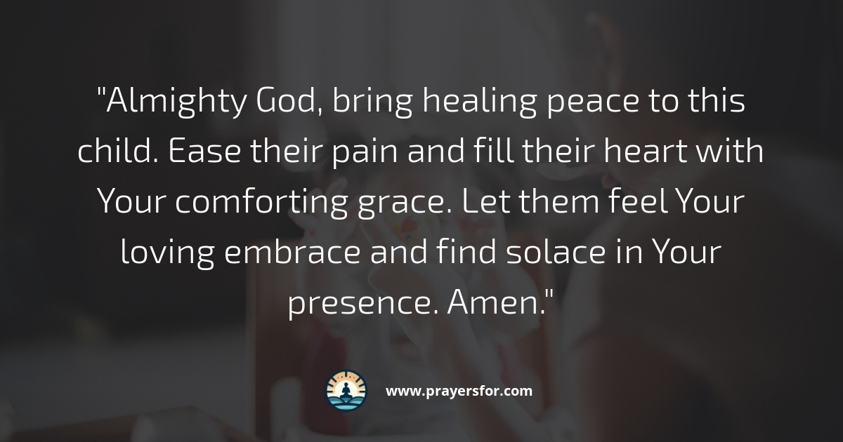 Prayer for parents, siblings, and caregivers of a child with cancer