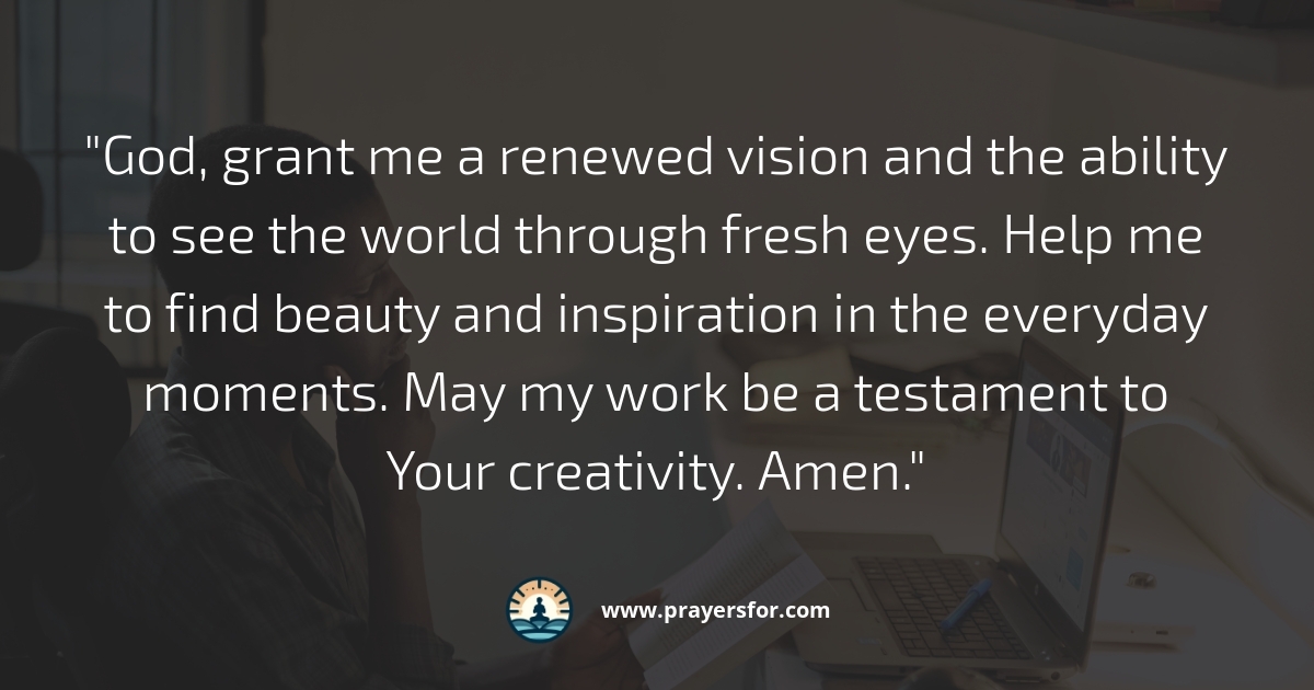 Prayer for fresh ideas, imagination, and creative inspiration