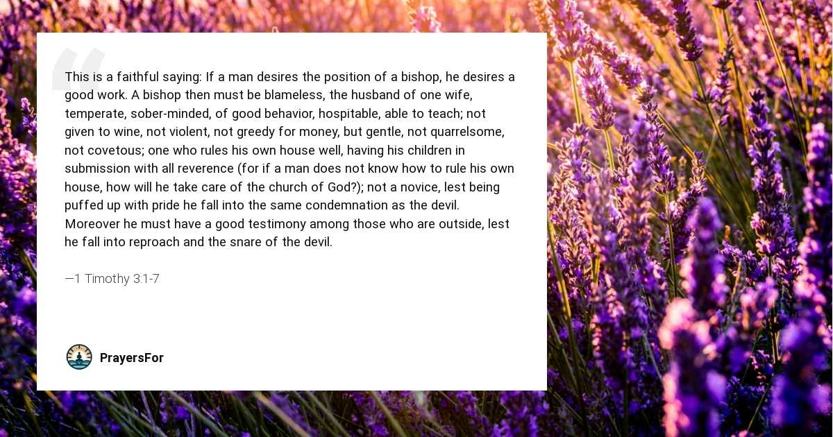 1 Timothy 3:1-7