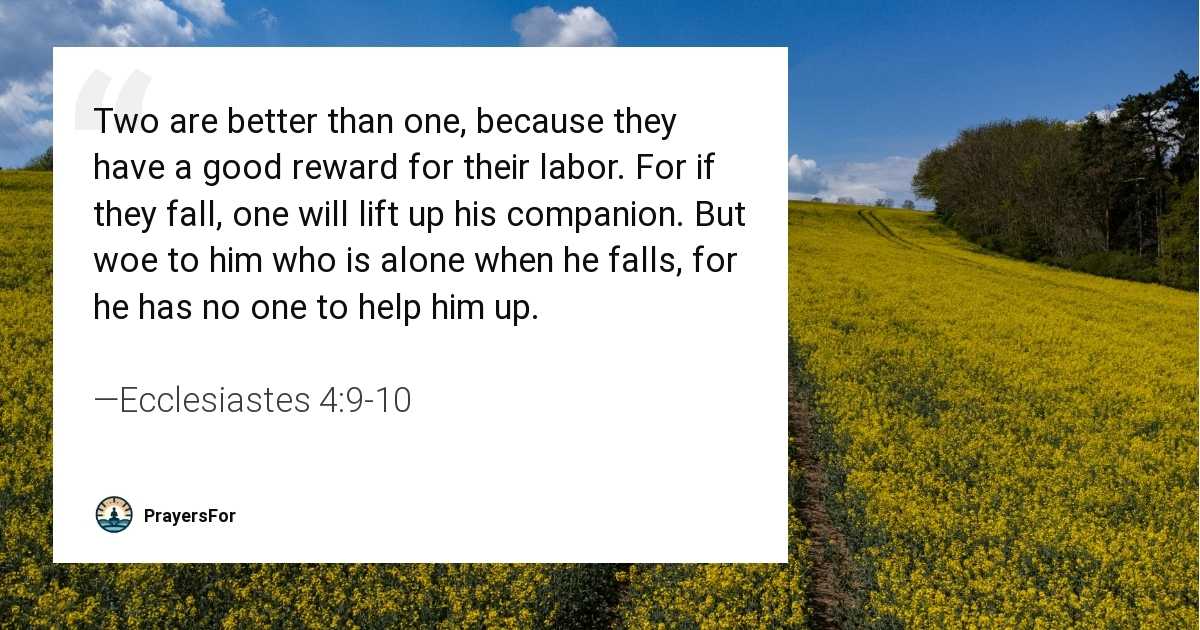 Ecclesiastes 4:9-10