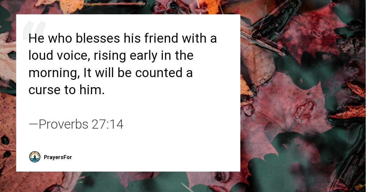Proverbs 27:14
