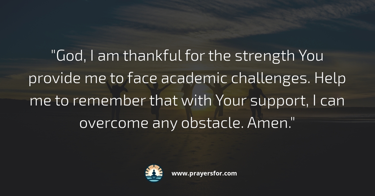Prayer for peace, confidence, and success at school
