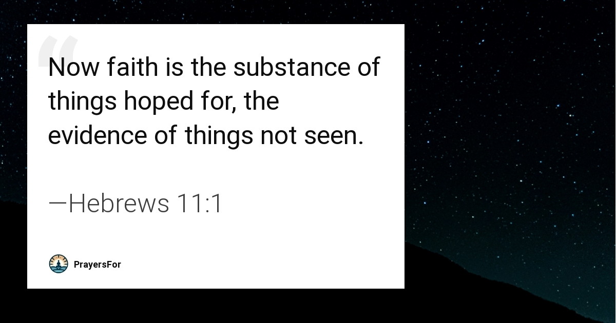 Hebrews 11:1