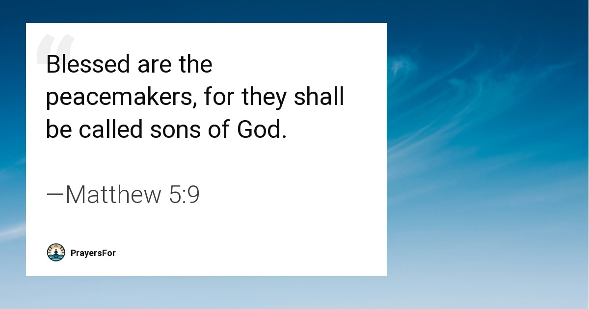 Matthew 5:9