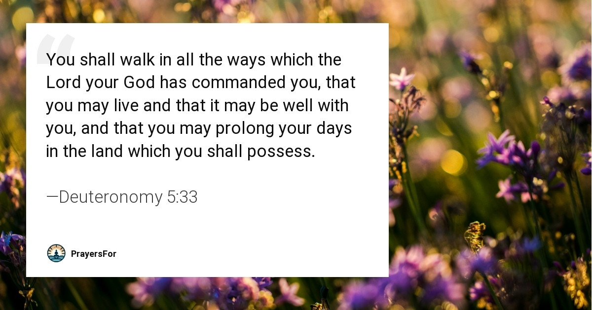 Deuteronomy 5:33