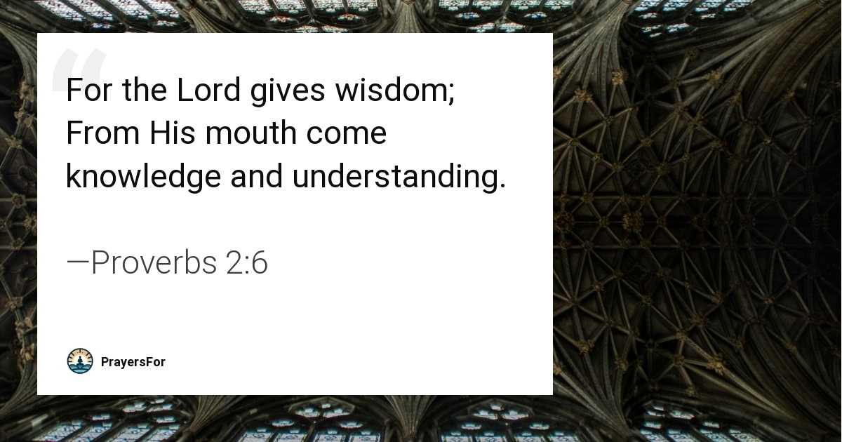 Proverbs 2:6