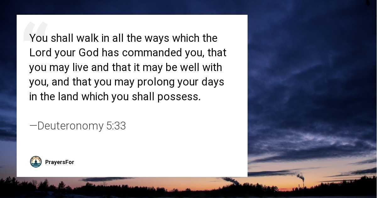 Deuteronomy 5:33