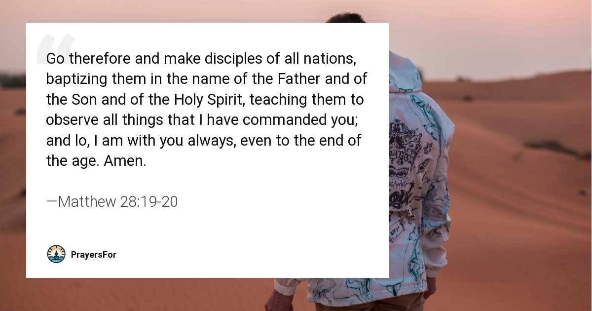 Matthew 28:19-20