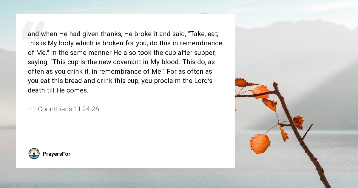 1 Corinthians 11:24-26