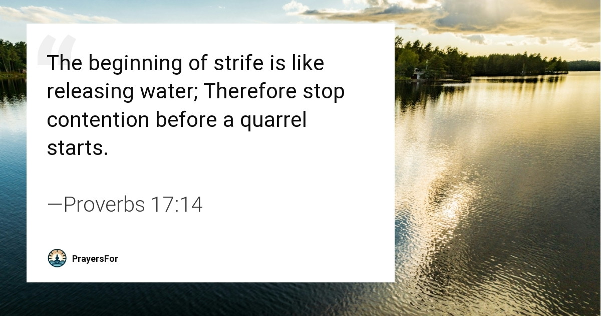 Proverbs 17:14