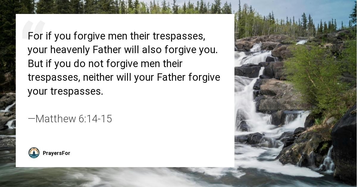 Matthew 6:14-15