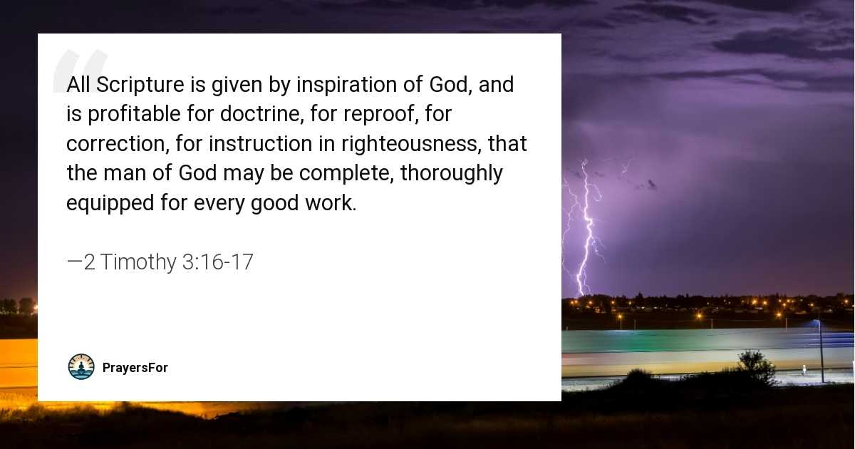 2 Timothy 3:16-17