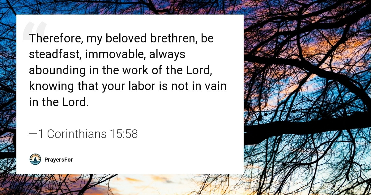 1 Corinthians 15:58