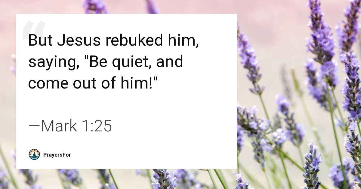 Mark 1:25