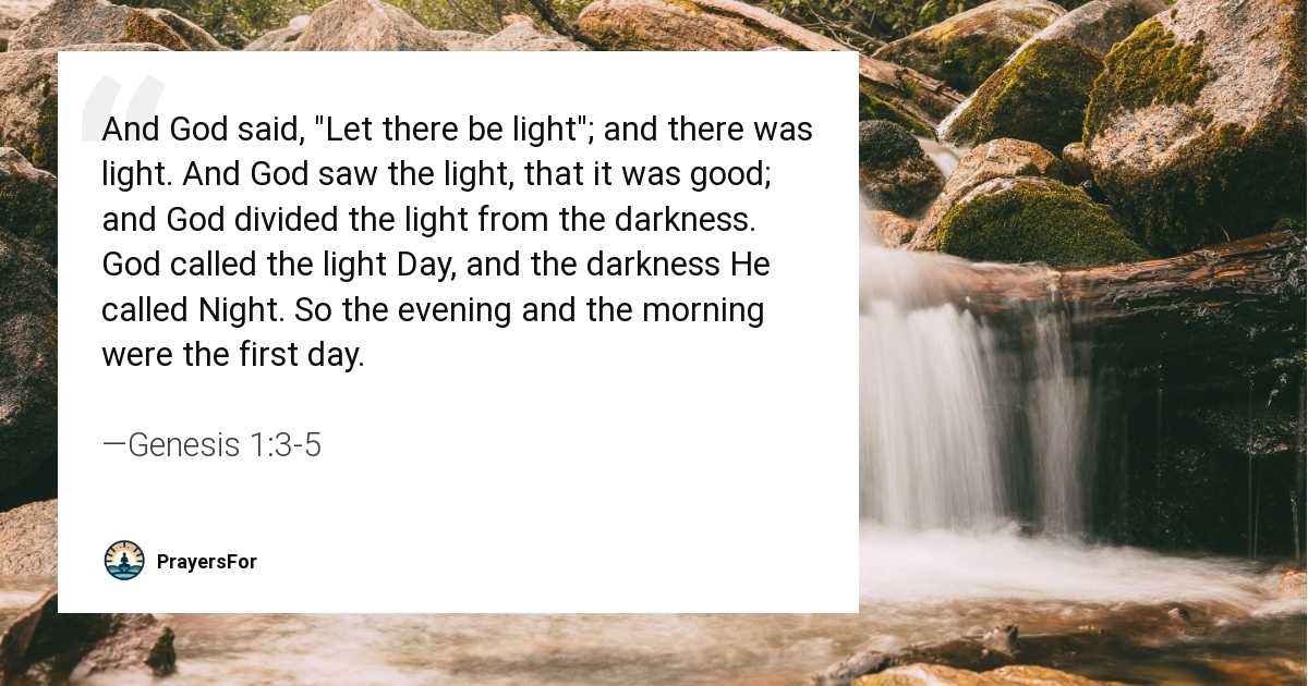 Genesis 1:3-5