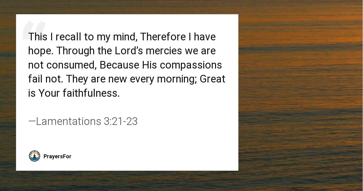 Lamentations 3:21-23