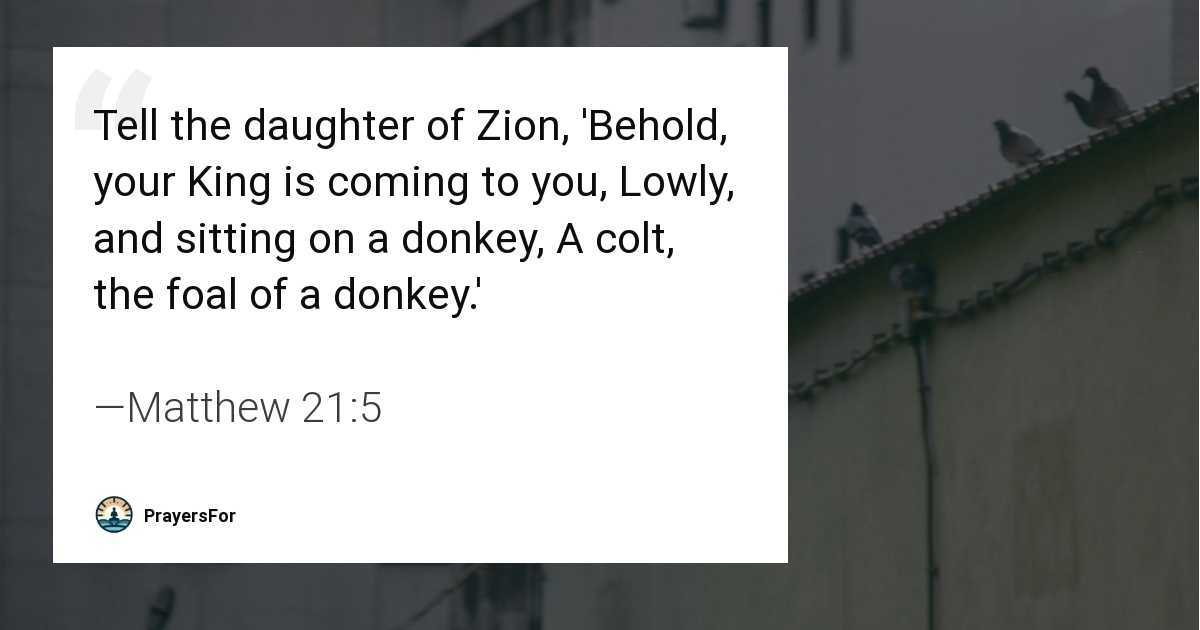 Matthew 21:5