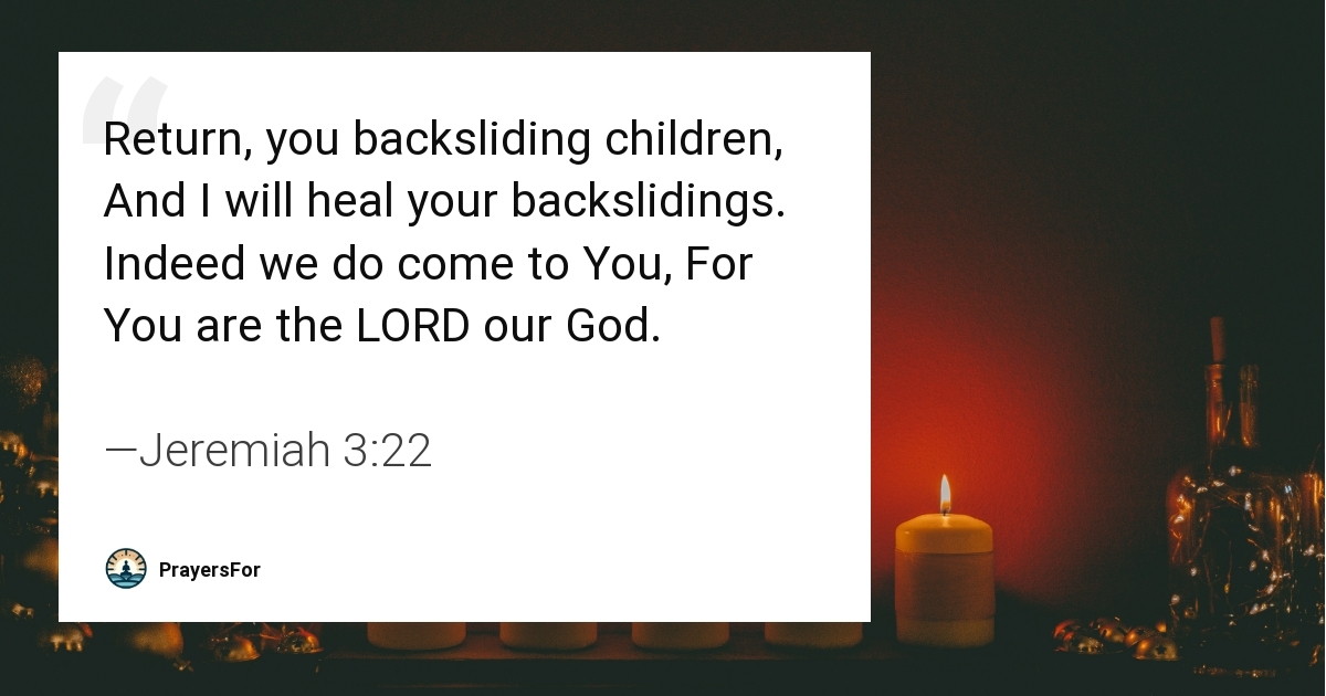 Jeremiah 3:22