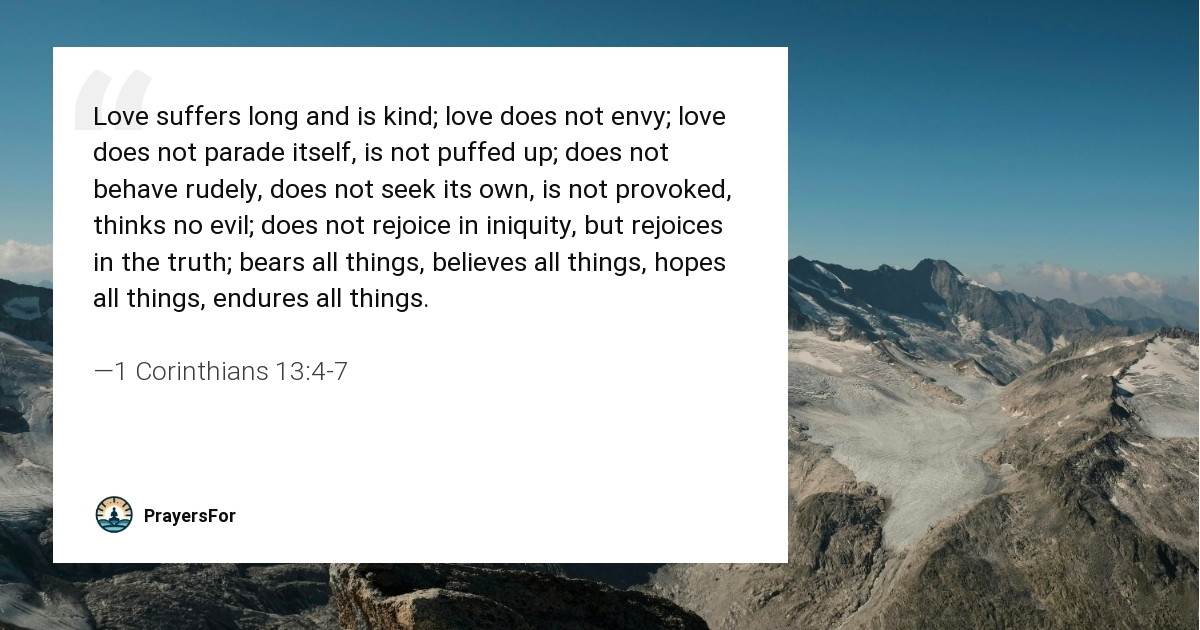 1 Corinthians 13:4-7