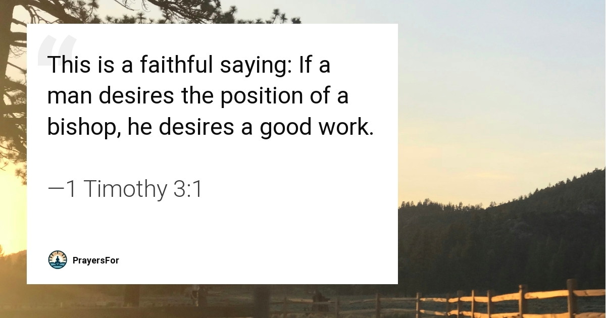 1 Timothy 3:1