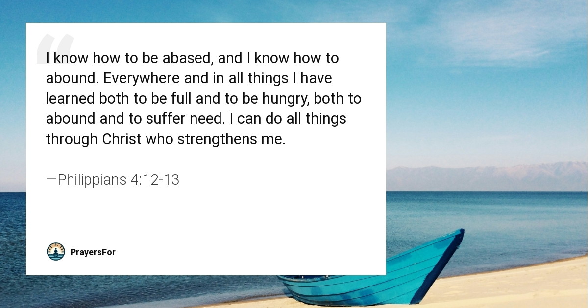 Philippians 4:12-13