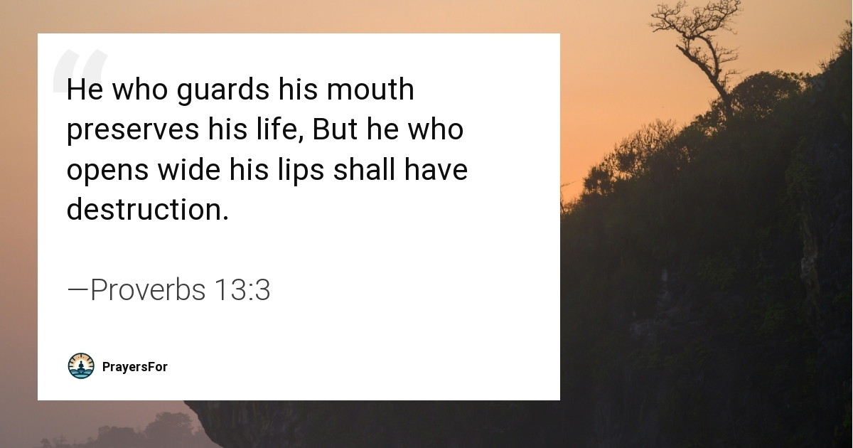 Proverbs 13:3
