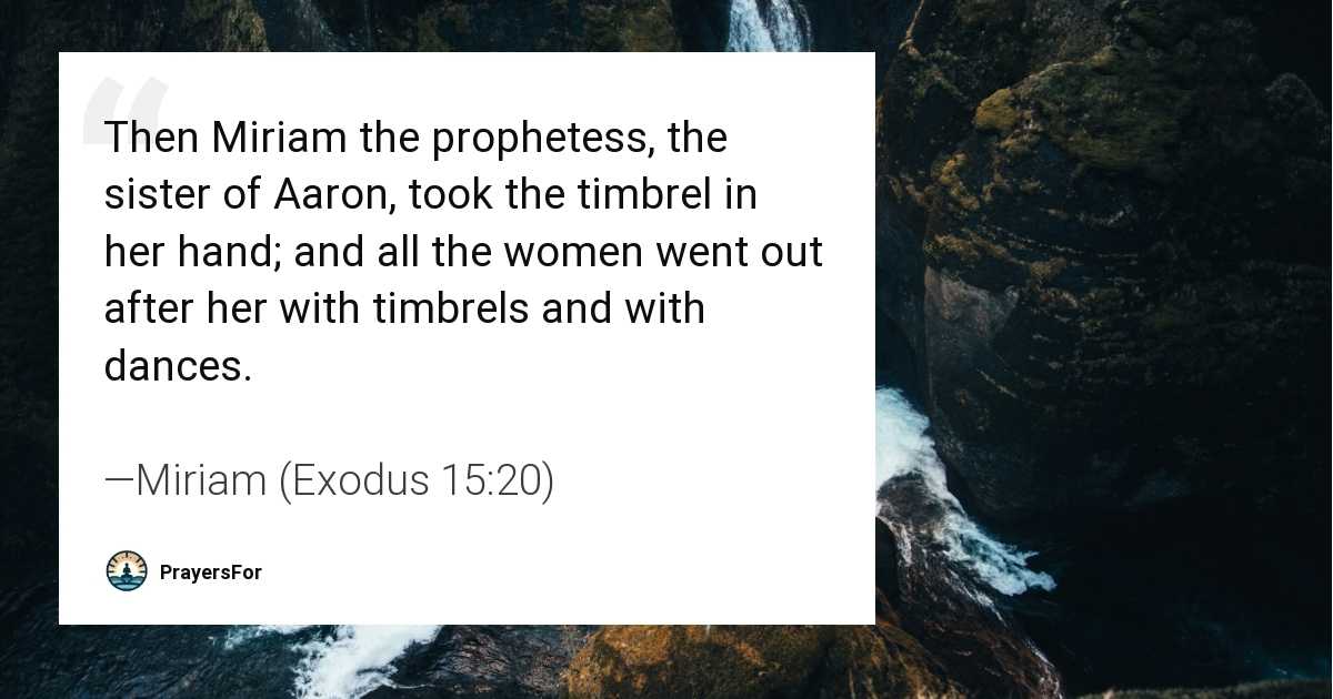 Miriam (Exodus 15:20)