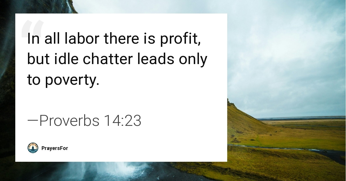 Proverbs 14:23
