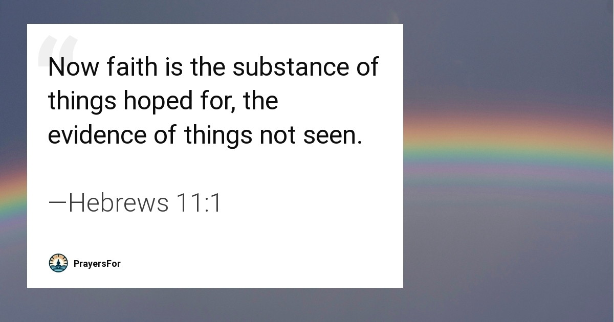 Hebrews 11:1