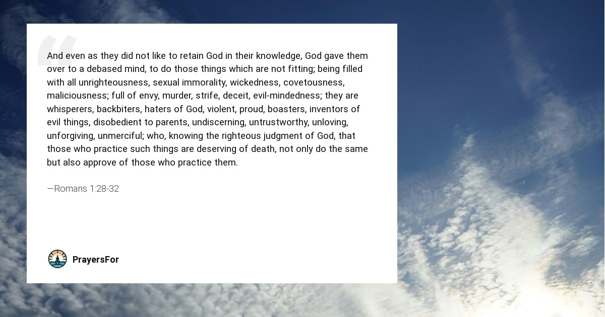 Romans 1:28-32