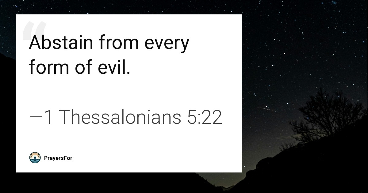 1 Thessalonians 5:22