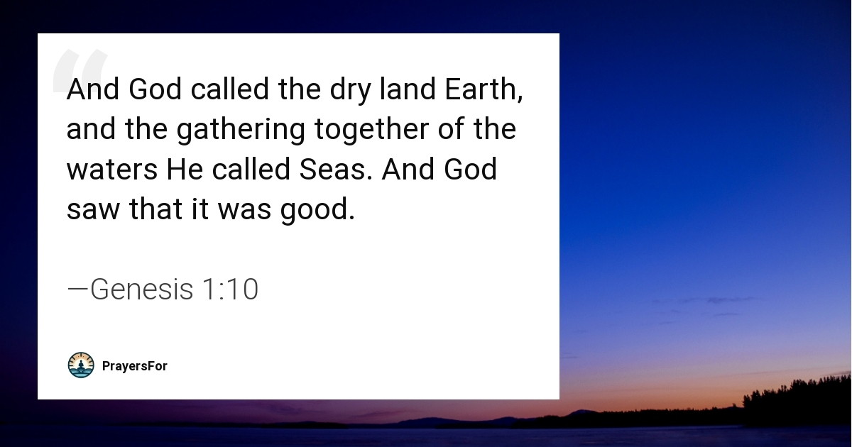 Genesis 1:10