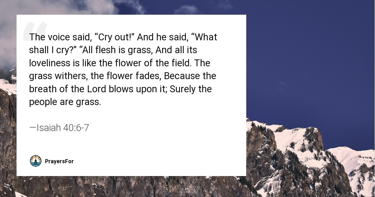 Isaiah 40:6-7