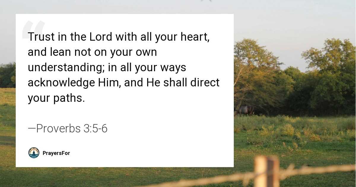 Proverbs 3:5-6
