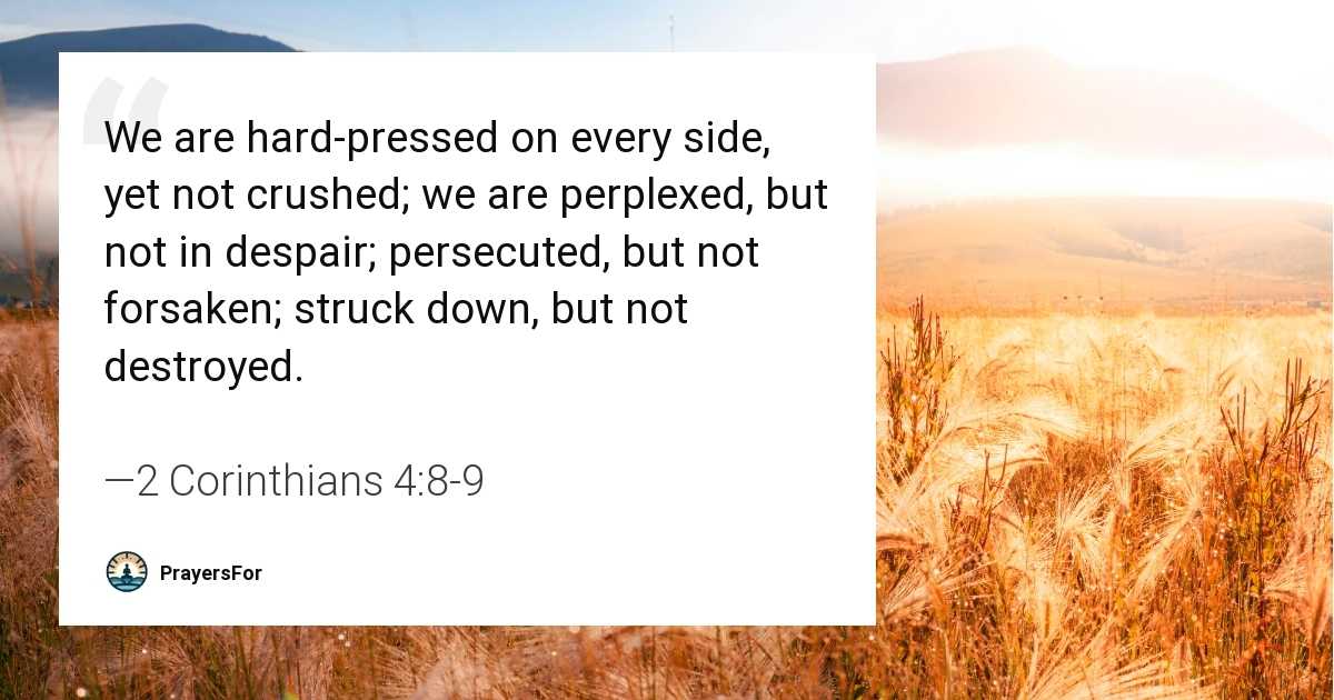 2 Corinthians 4:8-9