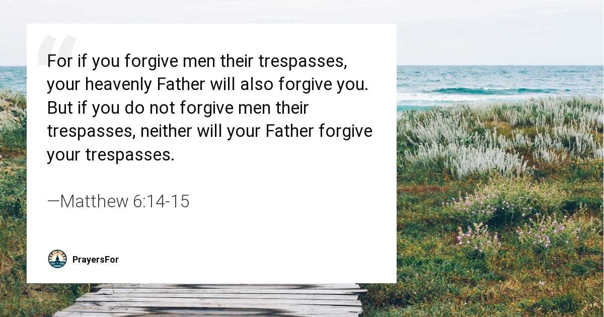 Matthew 6:14-15