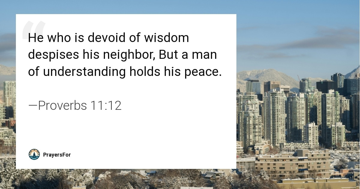 Proverbs 11:12