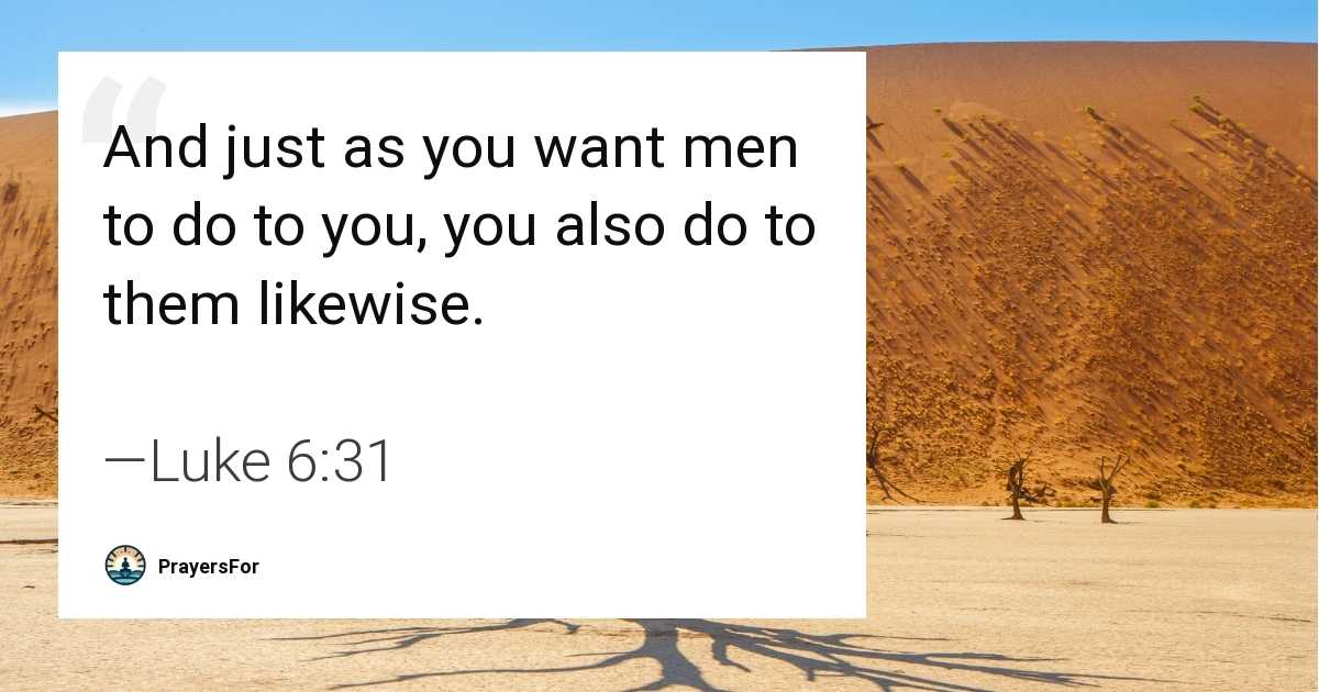Luke 6:31