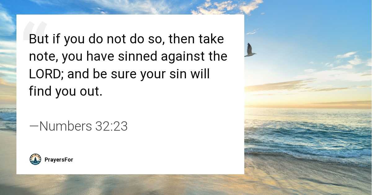 Numbers 32:23