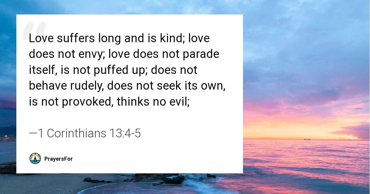 1 Corinthians 13:4-5