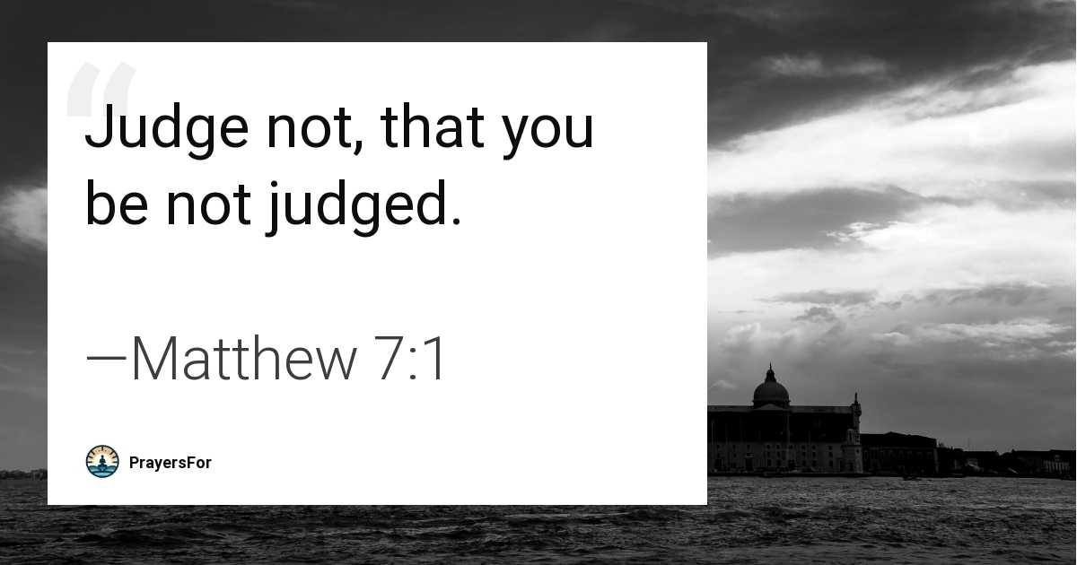 Matthew 7:1
